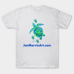 Sea Turtle with Babies Jan MarvinArt.com T-Shirt